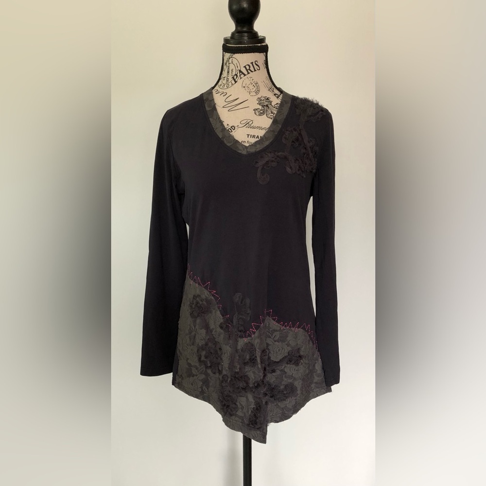 Women's fresh fx Top Charcoal Gray Size Medium
